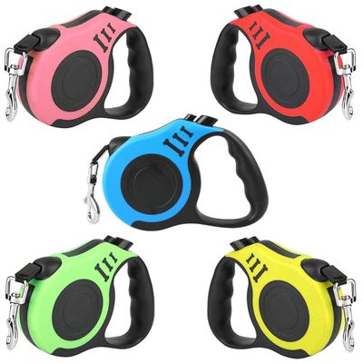 কেনা ভারী দায়িত্ব retractable কুকুর সীসা Leash নিয়মিত প্রসারিত নমনীয় নকশা 5m দৈর্ঘ্য OEM / ODM অনলাইনে উৎপাদন