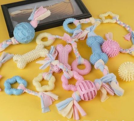 কেনা কুকুরের খেলনাছোট কুকুরছানা পোষা প্রাণী প্রাকৃতিক চিবানো খেলনা মোলার রড টিপিআর দড়ি খেলনা বিড়াল অনলাইনে উৎপাদন