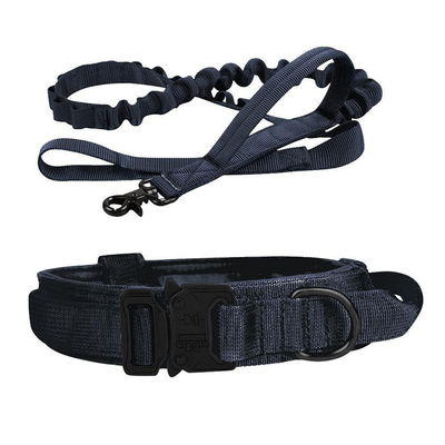 কালো টেকসই নাইলন Leashes OEM ODM প্রশিক্ষণ Leashes কুকুরছানা জন্য